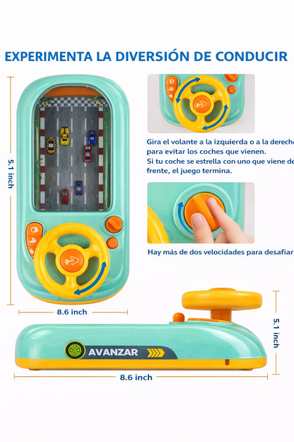Volante Musical de juguete para niños de 4 a 6 años, juego de coche de carreras